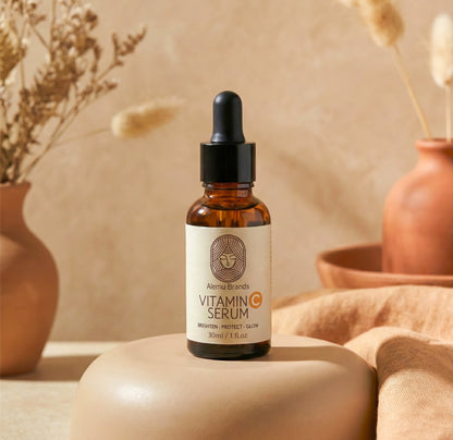 Glow Boost Vitamin C Serum With Hyaluronic Acid And Aloe Vera - Brightening, Hydrating Anti-Aging Face Serums For Dark Spots, Fine Lines, & Dull Skin  - 30 mL